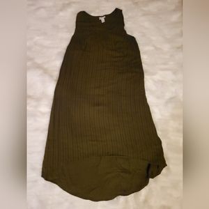 Ava & Viv olive green and black stripe dress, size X